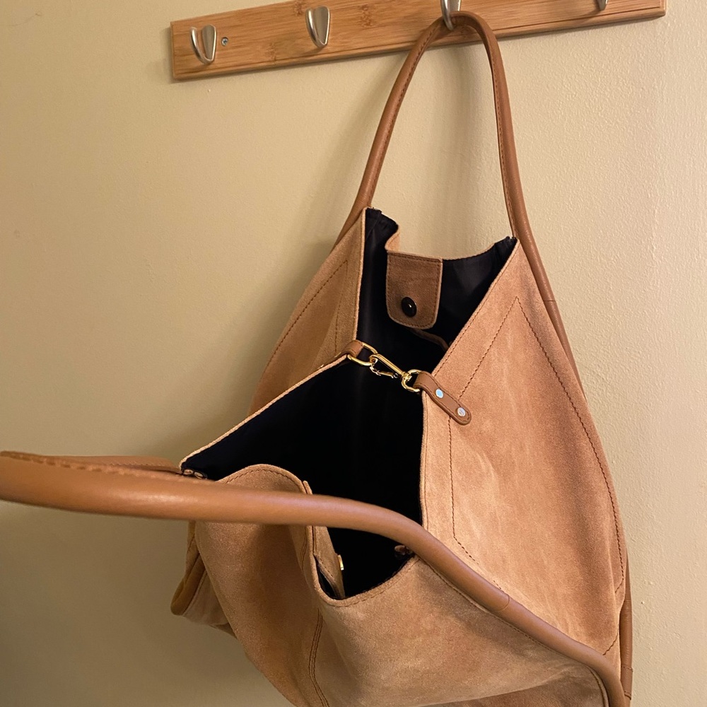 ASOS Tubular Handle Tan Suede Tote - Picture 3 of 4